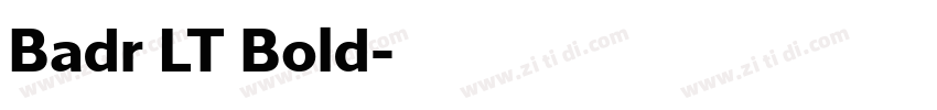 Badr LT Bold字体转换